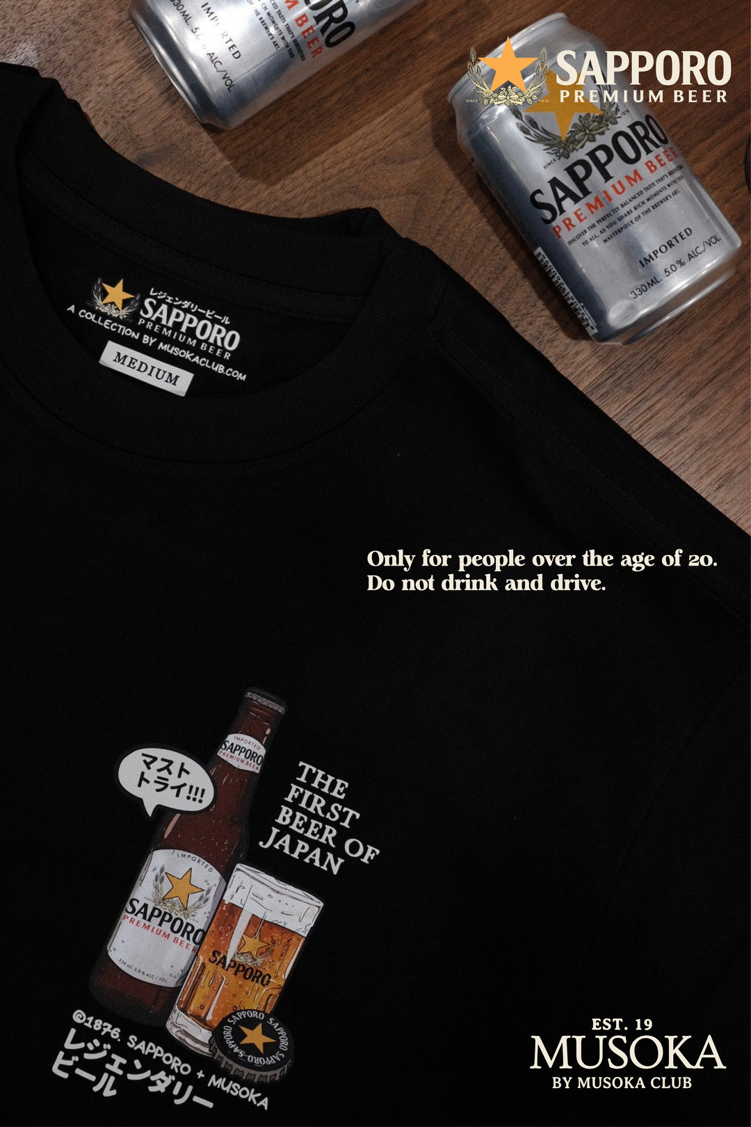 COAL-BLACK™ - SAPPORO BEER + MUSOKA: Emergency Beer Kit